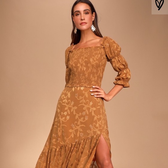 Lulus Wanderlust Smocked Puff-Sleeve Top xs - Picture 3 of 8